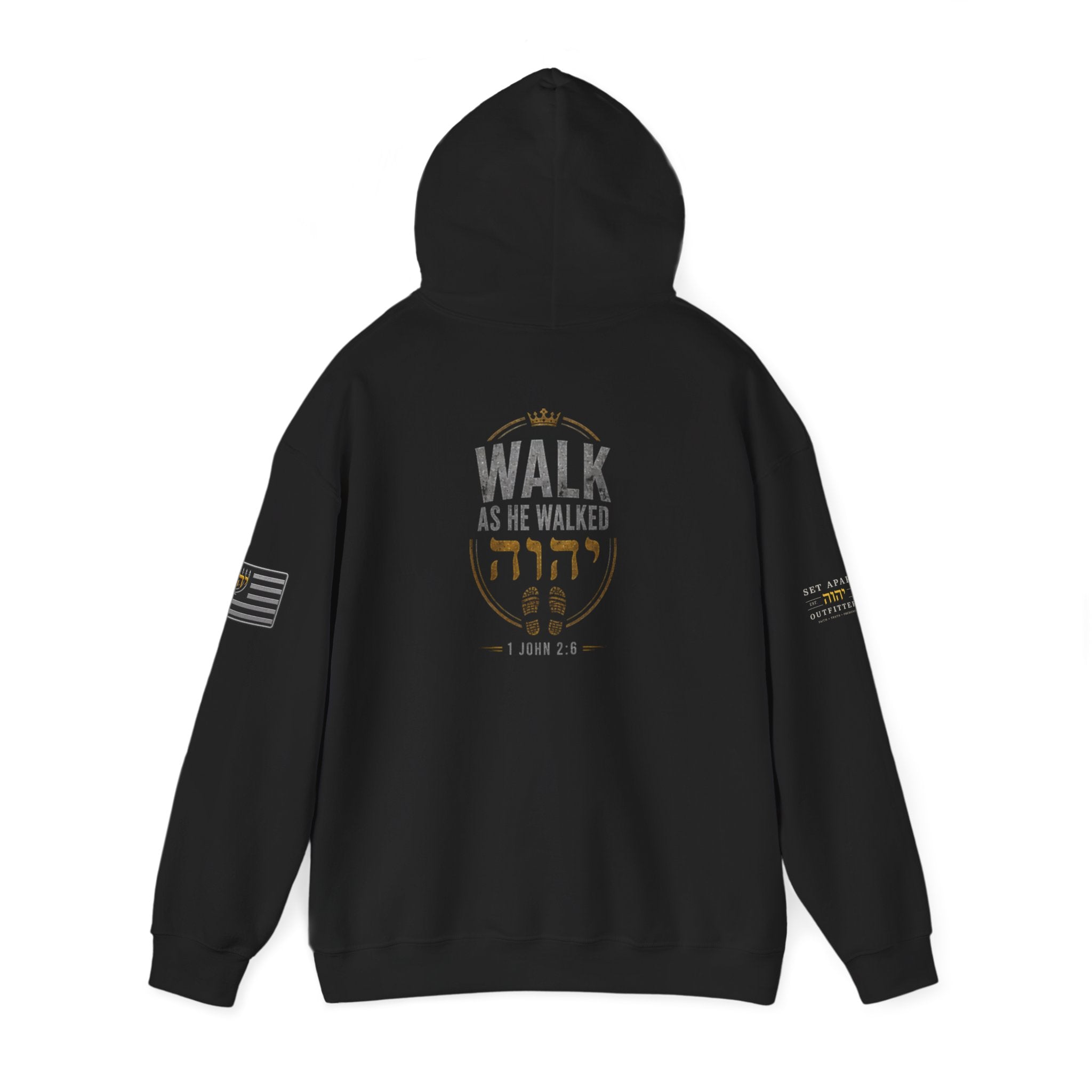 WALK AS HE WALKED | 1 John 2:6 | Premium Heavy Blend™ Hoodie