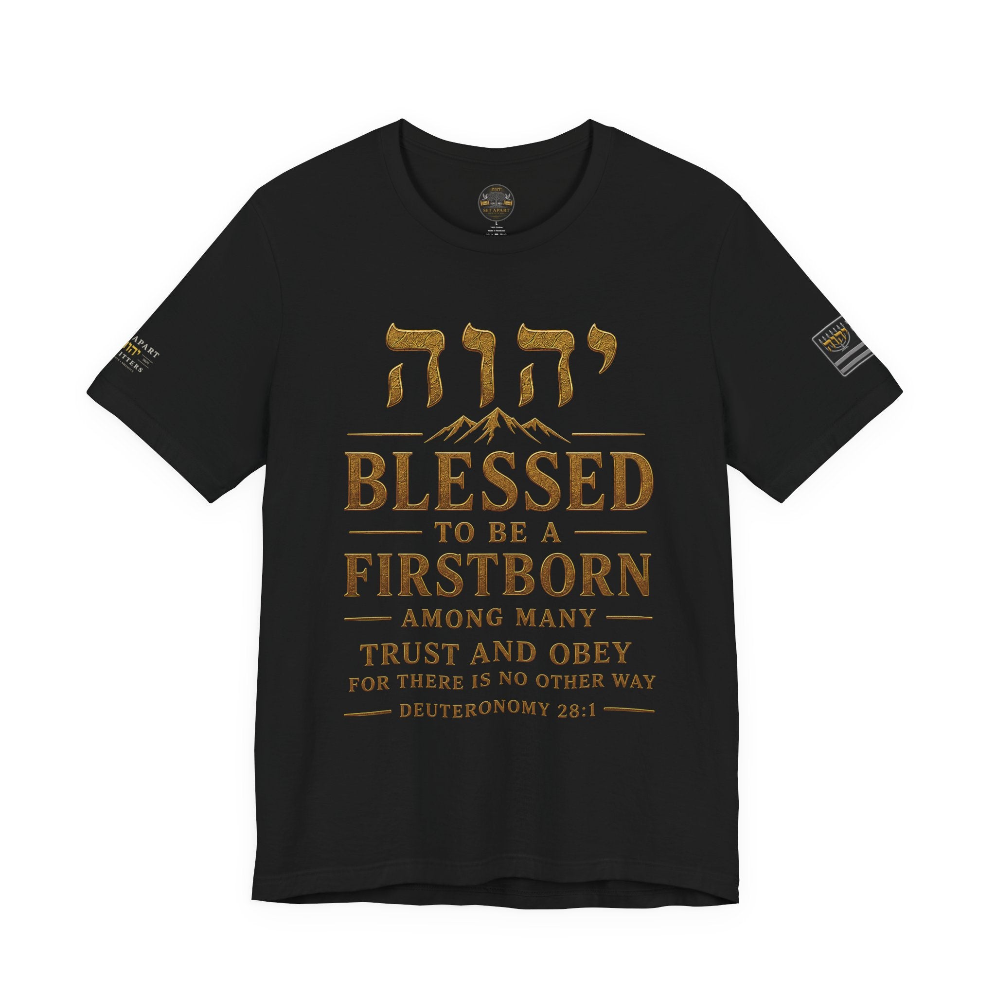 TRUST AND OBEY | Deuteronomy 28:1 | Bella+Canvas 3001 Premium Faith Shirt
