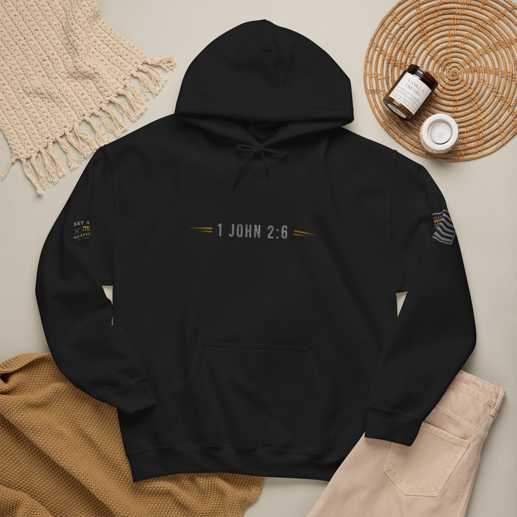WALK AS HE WALKED | 1 John 2:6 | Premium Heavy Blend™ Hoodie