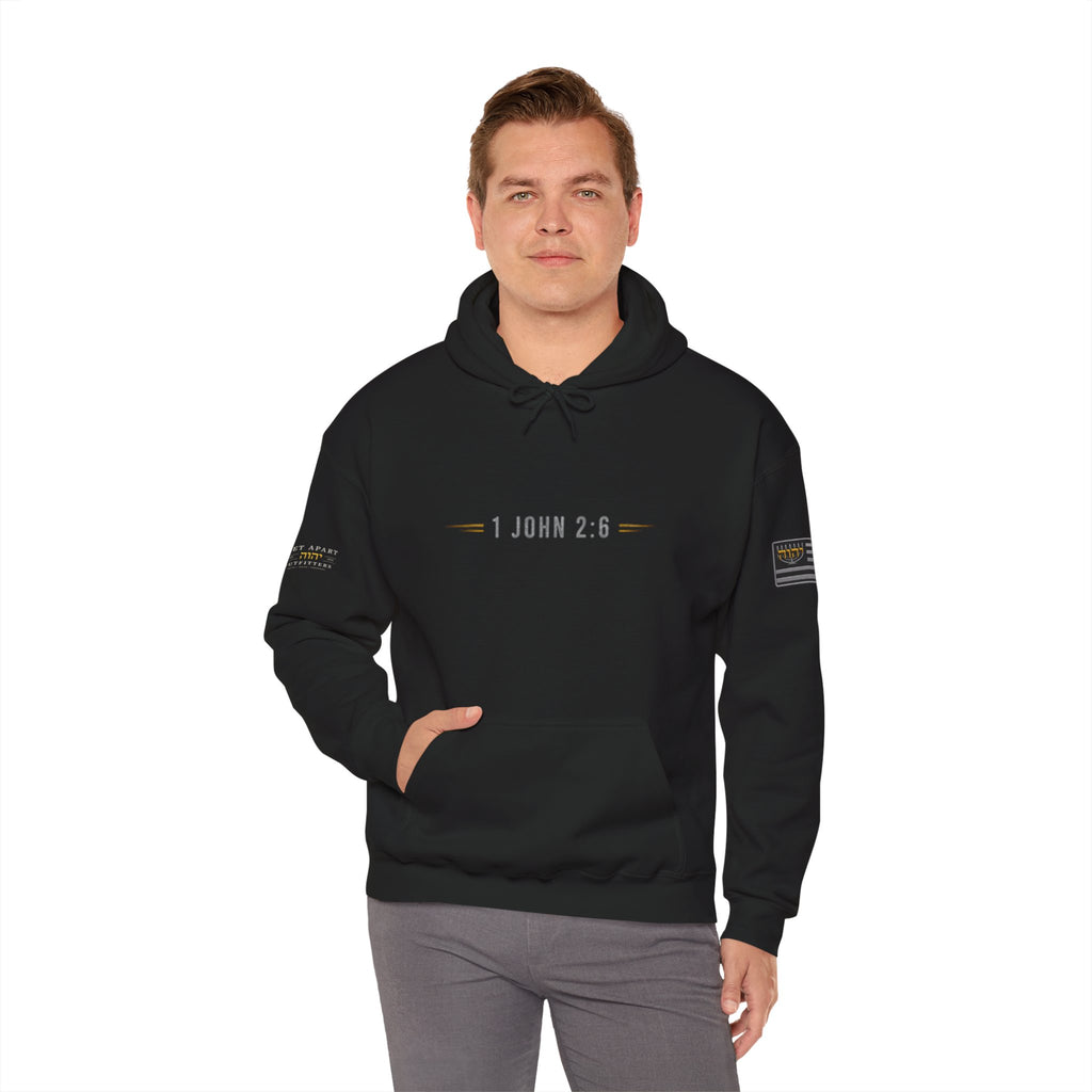 WALK AS HE WALKED | 1 John 2:6 | Premium Heavy Blend™ Hoodie