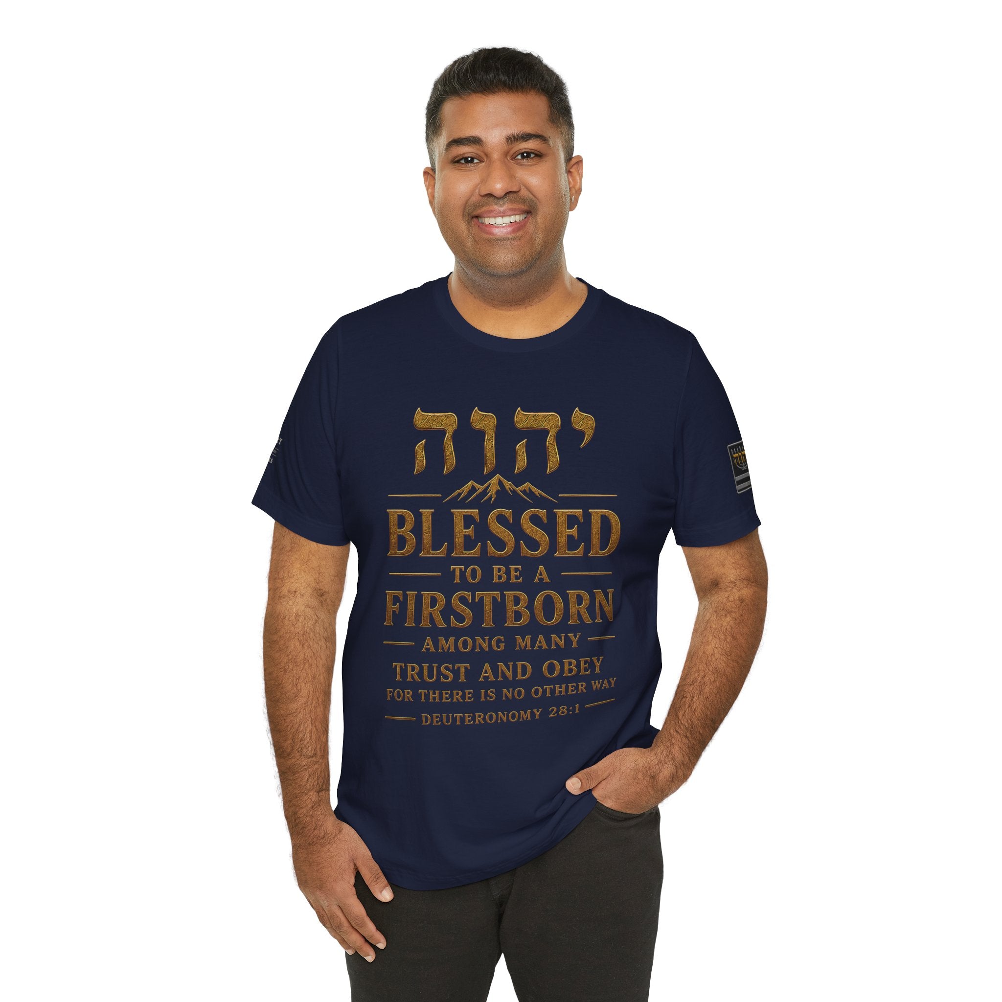 TRUST AND OBEY | Deuteronomy 28:1 | Bella+Canvas 3001 Premium Faith Shirt